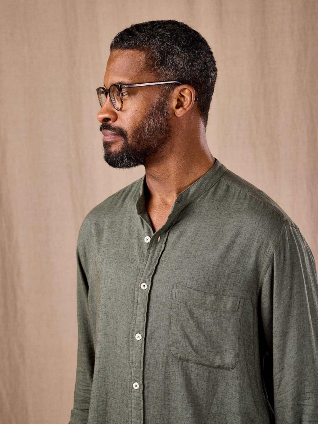 Premium Grandad Collar Shirt - Image 5