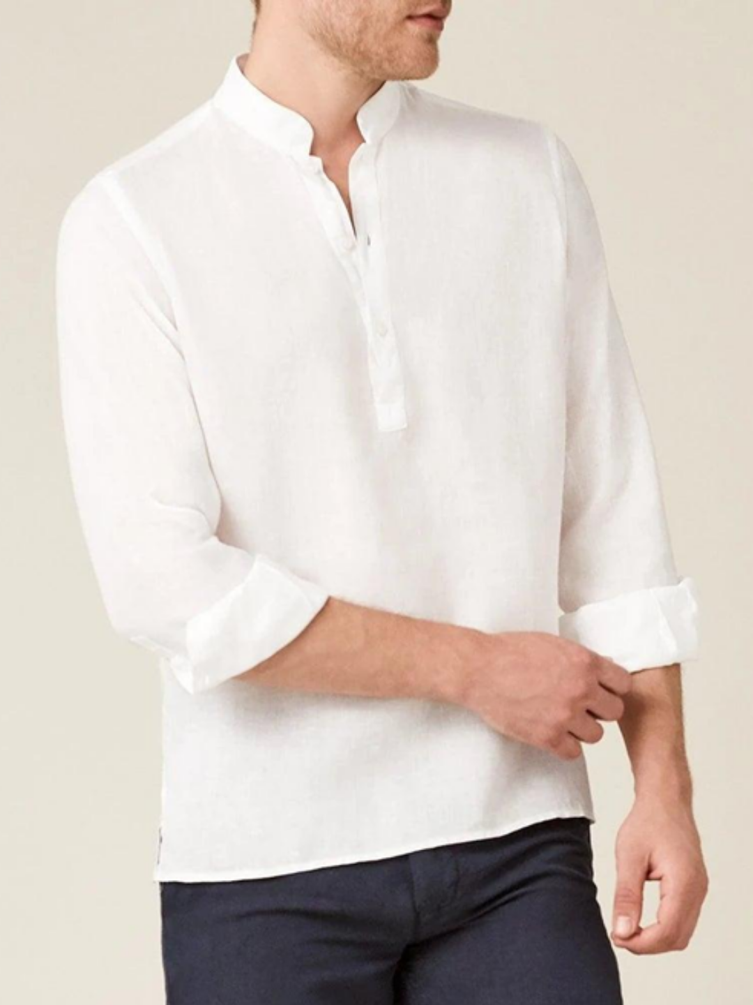 Premium Grandad Collar Shirt - Image 11