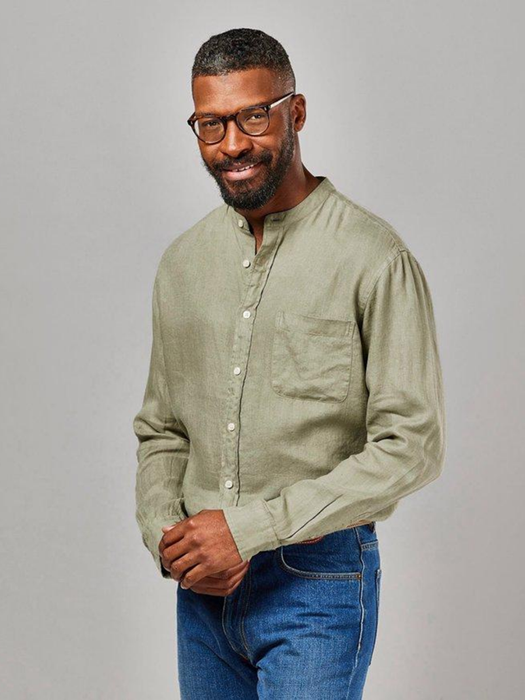 Premium Grandad Collar Shirt - Image 10