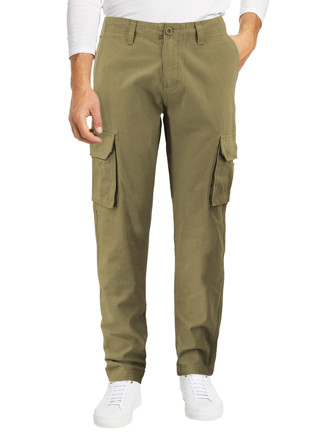 Utility Cargo Trousers – Olive Green