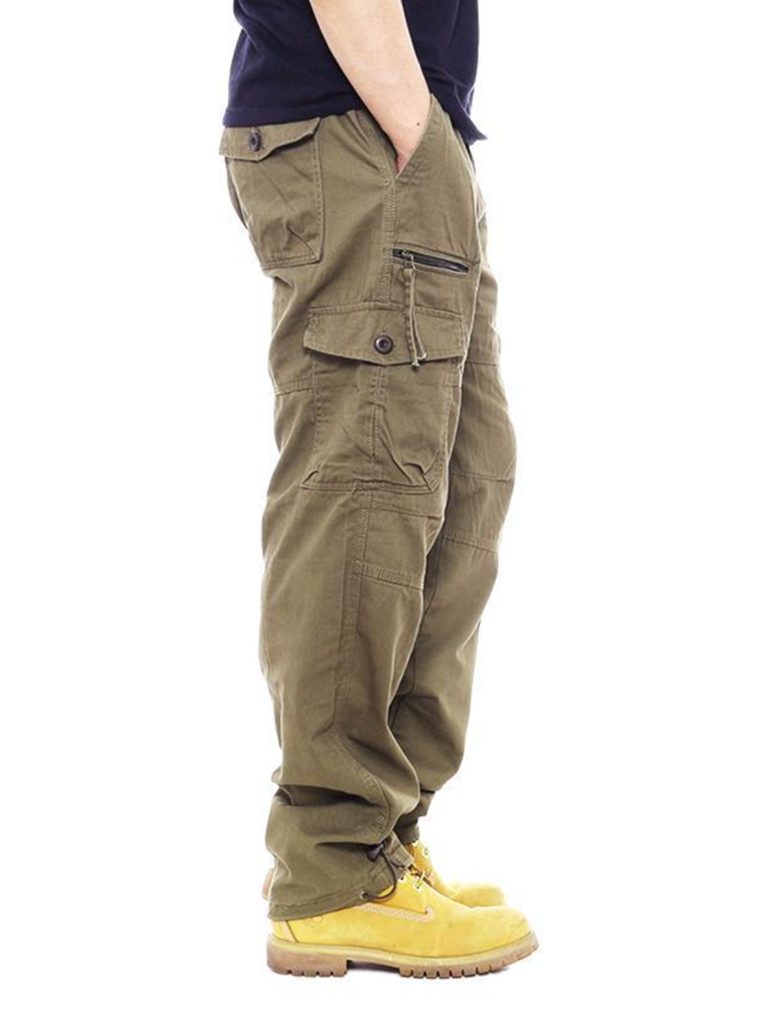 Utility Cargo Trousers – Olive Green - Image 2