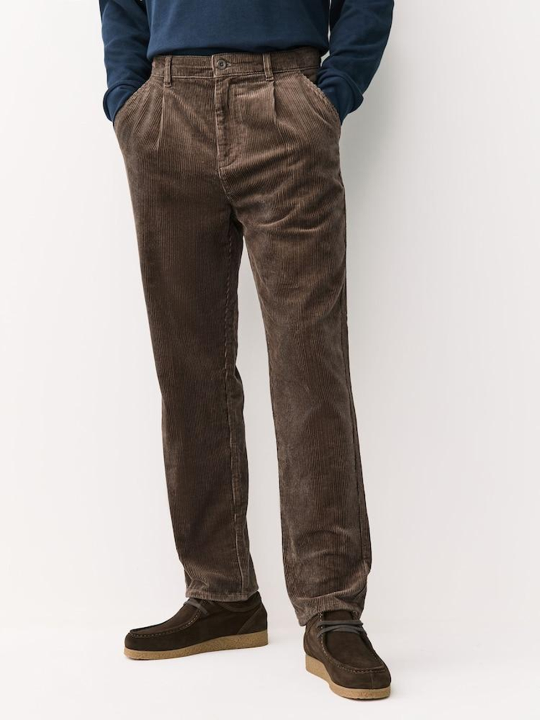 Tapered Bubble Corduroy Trousers – Brown - Image 3