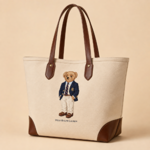 Polo Ralph Lauren Bear Tote Bag in Ecru