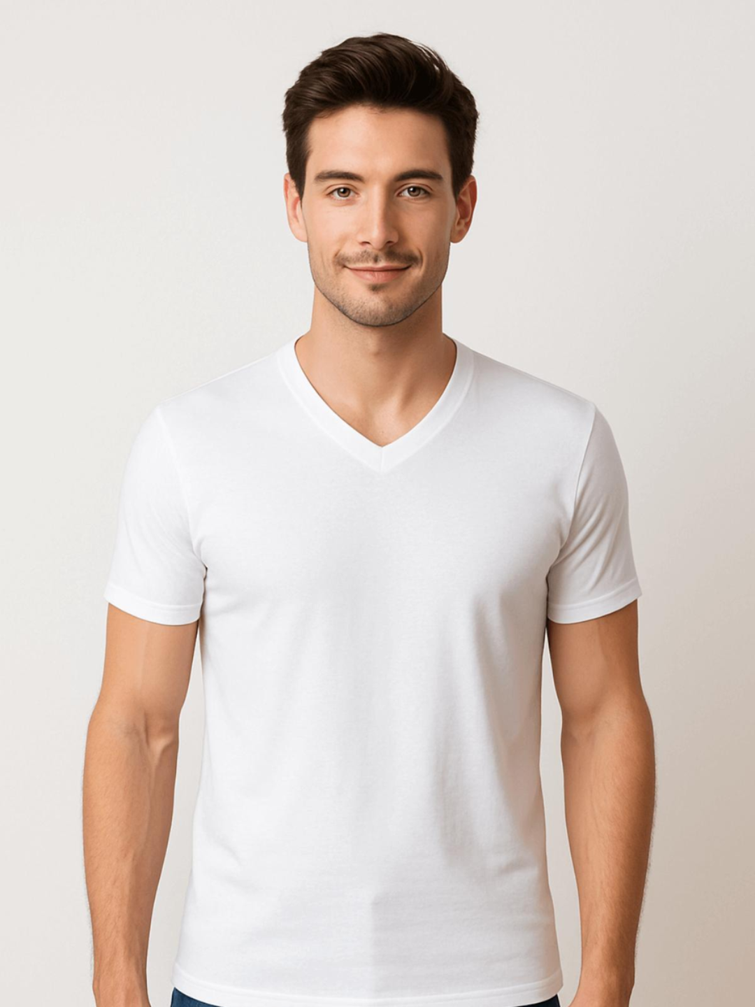 Premium V-Neck Cotton Tee - Image 10